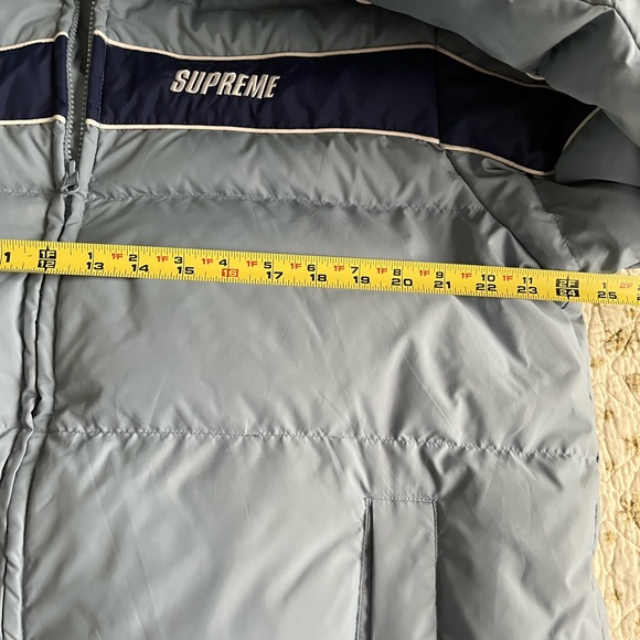 Supreme Stripe Panel Down Jacket size L - Picture 5 of 7